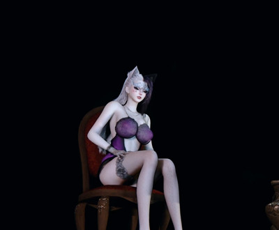 [387] VAM-黑白狐狸-黑丝高跟诱惑勾引-晚漫-共享AI国漫精致绘画AI高清视频